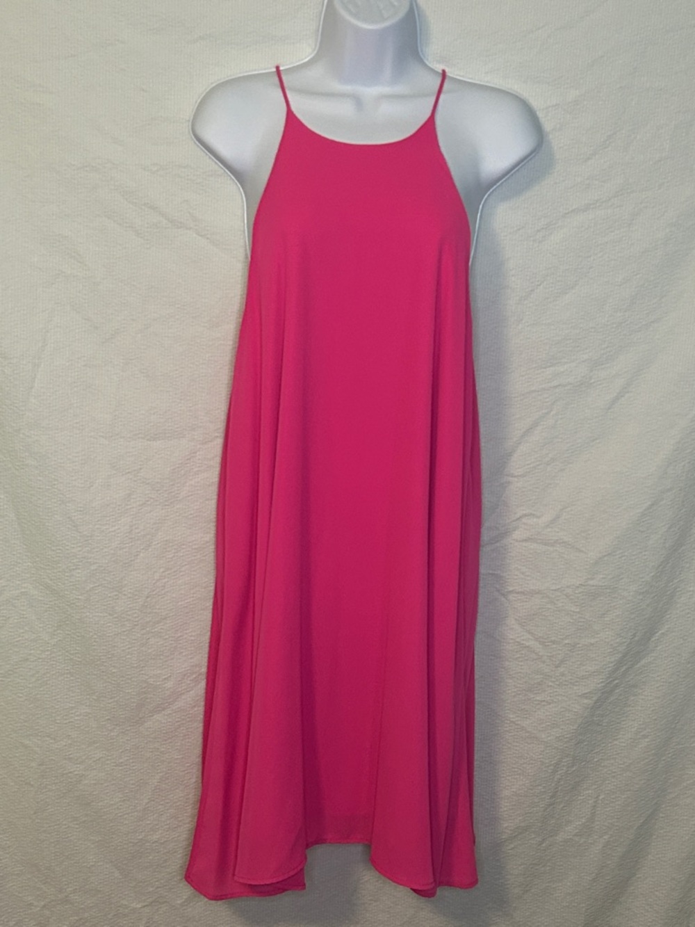 Everly Pink Sleeveless Swing Dress, Large